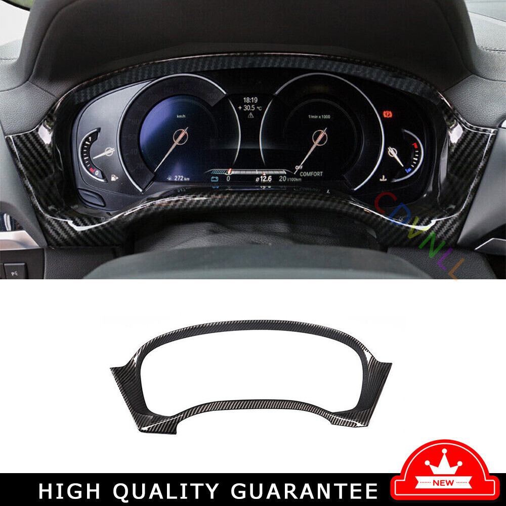 Dashboard Panel Frame Cover Trim 1X For BMW X3 G01 X4 G02 2018-2022 Carbon Fiber