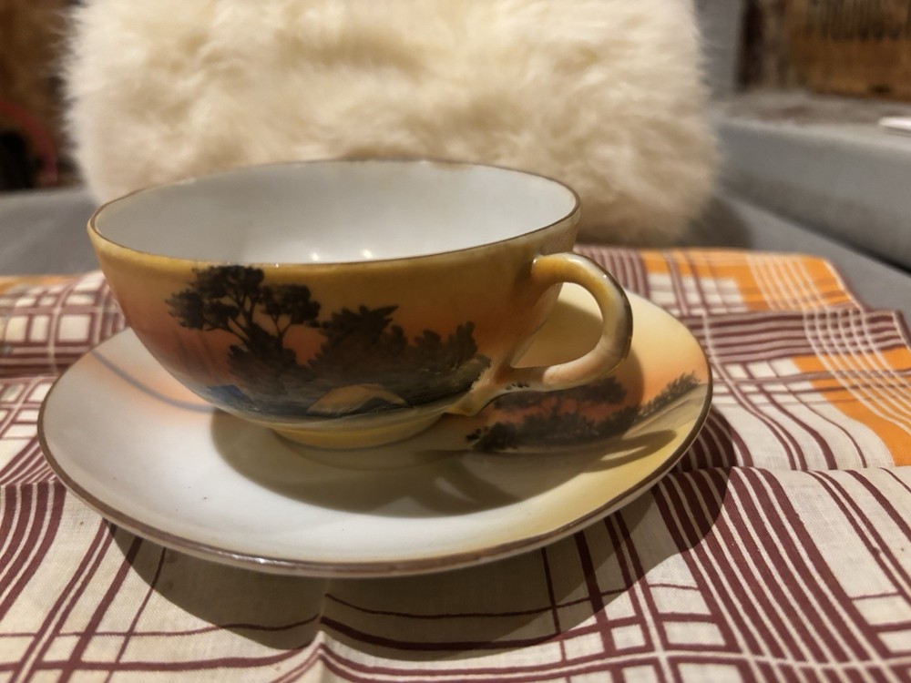 Japanese Chikaramachi tea cup and saucer set.
