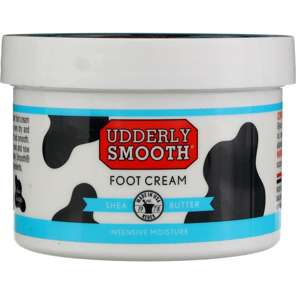 2 Pack Udderly Smooth Shea Butter + Cocoa Butter Shea Butter Foot Cream, 8 oz