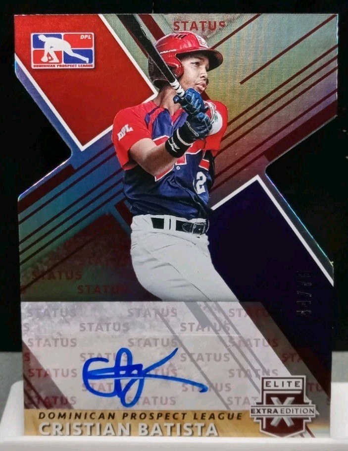 2019 Elite Extra Edition Starus Red Die Cut /75 #184 Cristian Batista