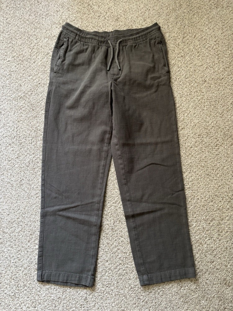Zara Pants Mens Large (34x29) Gray Relaxed Fit Straight Knit Easy Pull on Pants
