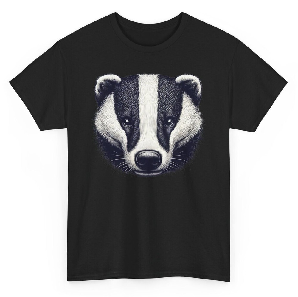 Animals Lovers Badger T-shirt - Novelty Artistic Graphic Tee