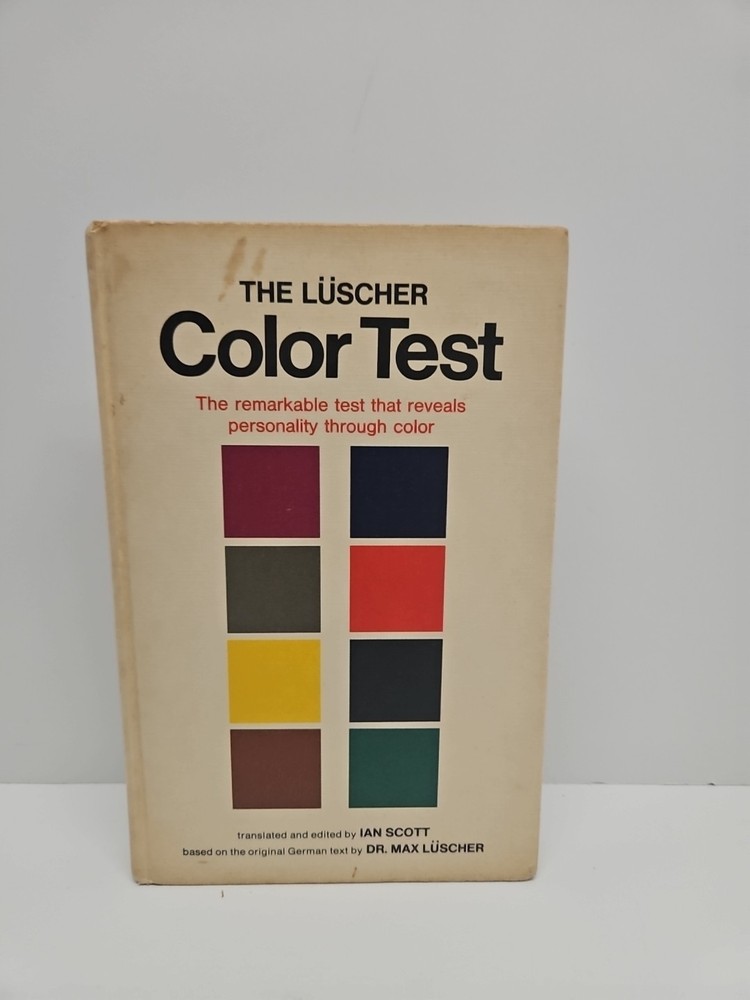 The Lusher Color Test by Max Luscher HC 1969 1st Ed 1st Print With  Cards