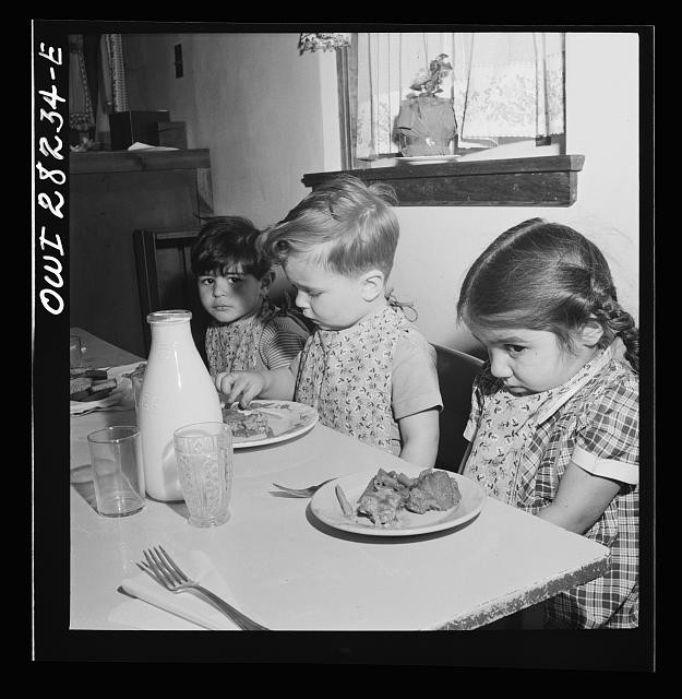 Buffalo New York 1943 Lakeview Nursery School Children Lunch Working Mothers