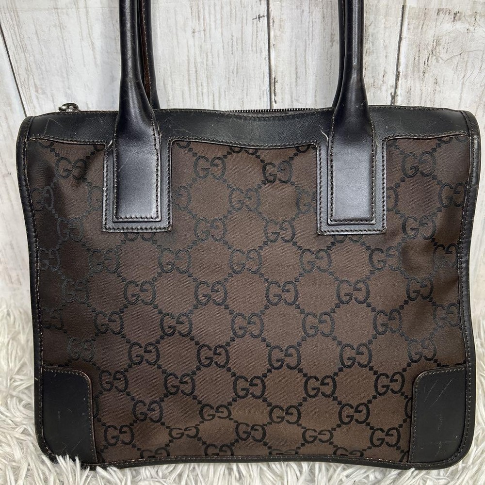 GUCCI GG Tote Bag in Brown PVC with Authentic Code G07141959