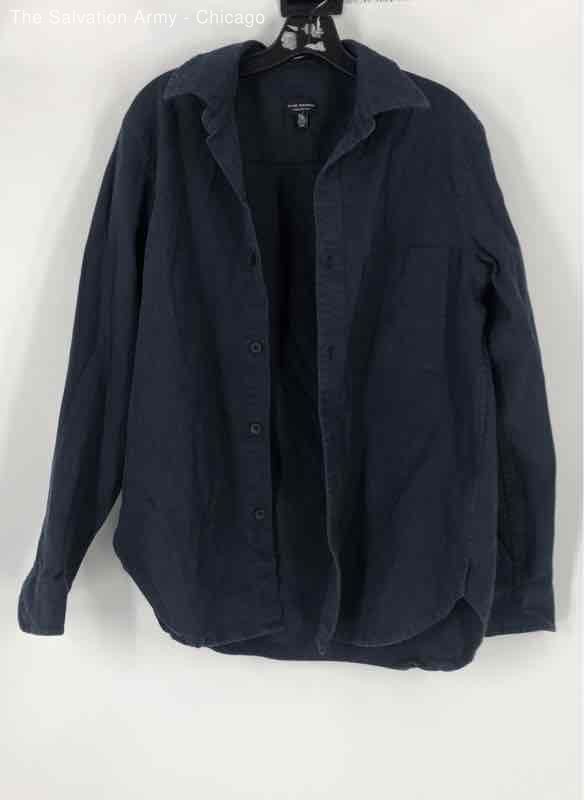 Club Monaco Mens Blue Collared Long Sleeve Button-Up Shirt Size Medium