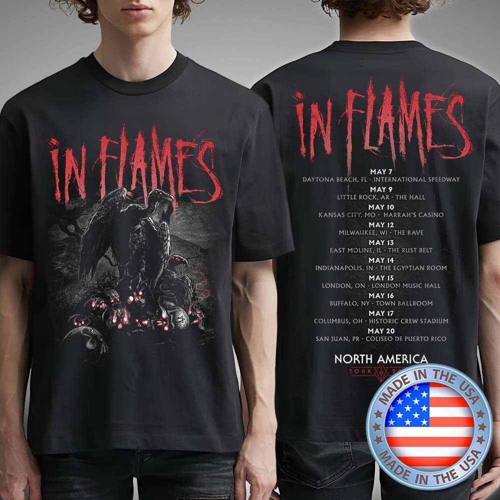 In Flames North American Tour 2026 Shirt