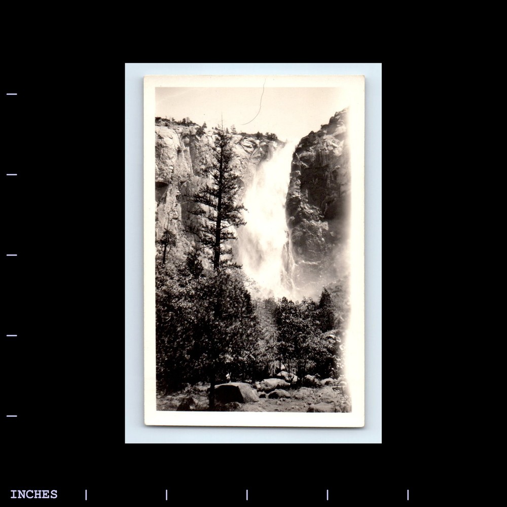 Vintage Photo MOUNTAIN LANDSCAPE WATERFALL YOSEMITE