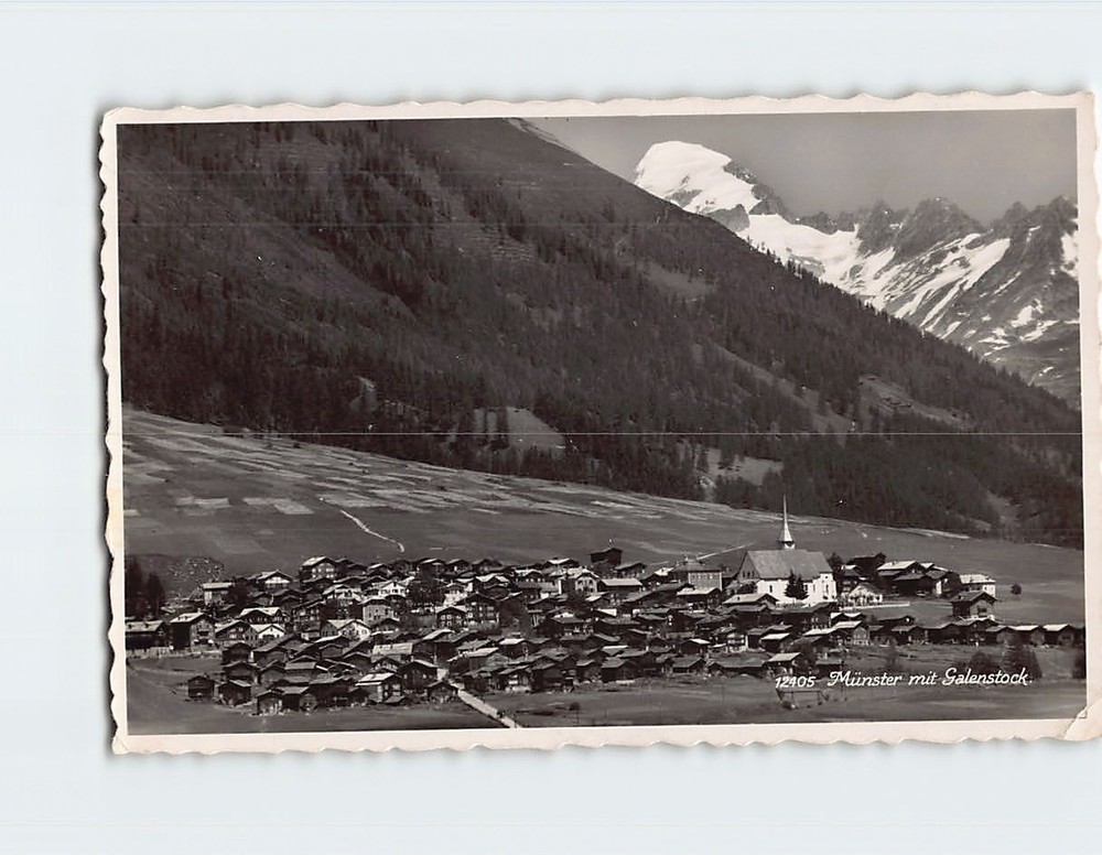 Postcard Münster in the Goms Valais Switzerland