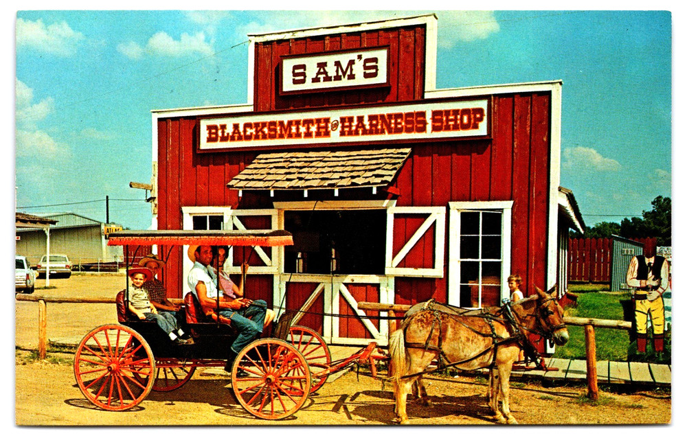 Emmet Arkansas Usa Blacksmith Harness Shop Arkla Village Vintage Photo Postcard