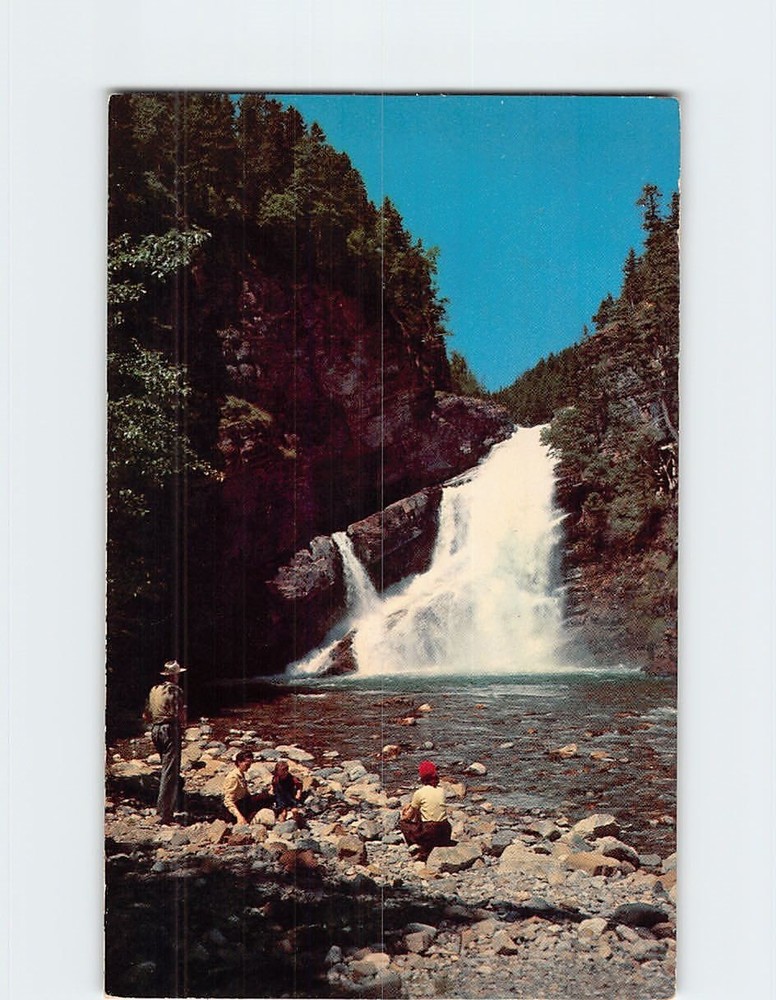 Postcard Cameron Falls Waterton Lakes National Park