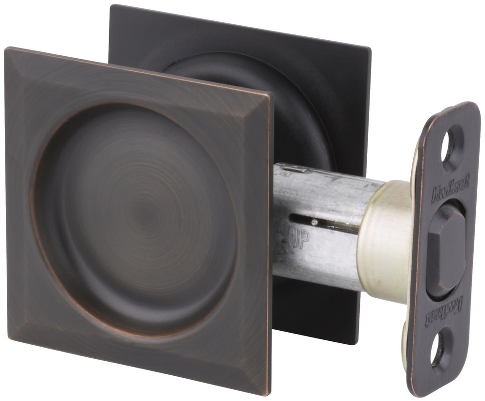 Kwikset 334SQT Square Passage Pocket Door Lock for Halls & Closets