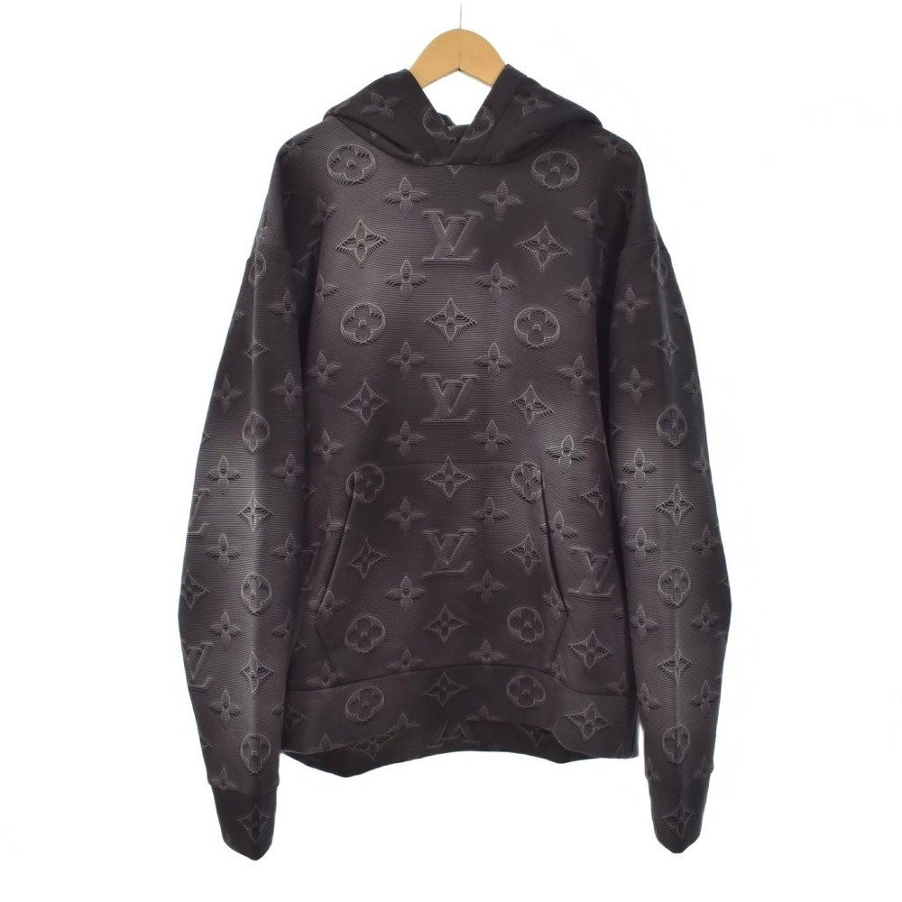 Louis Vuitton 24Ss 3D Monogram Pullover Hoodie L Black Rm211M Ihn Hky24W