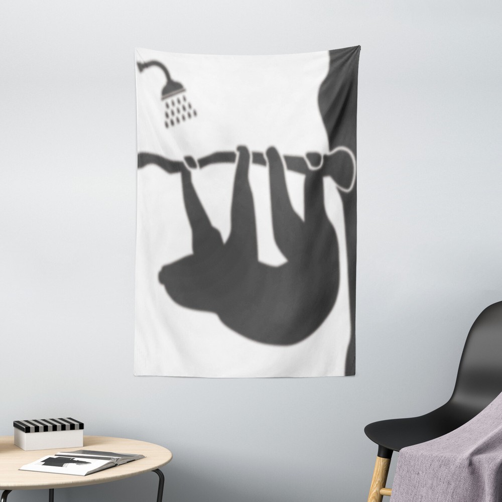 Sloth Tapestry Animal Silhouette Shower Print Wall Hanging Decor