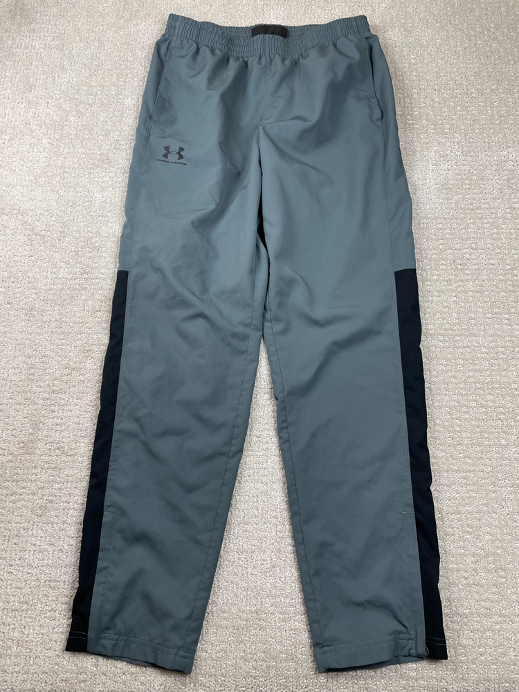 Under Armour Track Pants Mens L Vital Woven Loose Blue Mesh Joggers Drawstring
