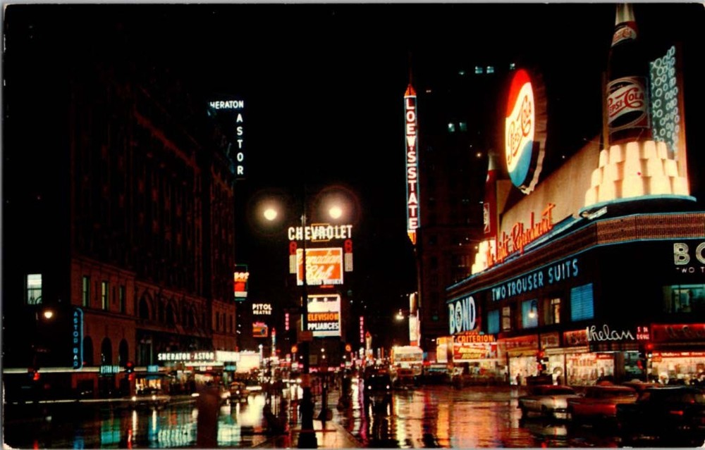 Pre-1980 PEPSI BILLBOARD AT TIMES SQUARE New York City NY m/14 BJ8094