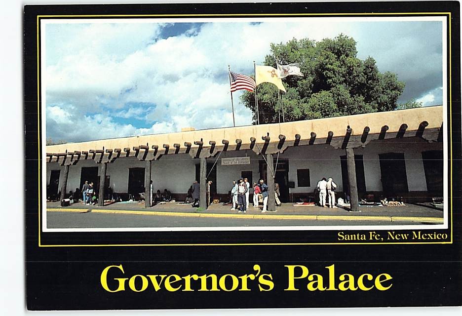Postcard Governors Palace Santa Fe New Mexico USA