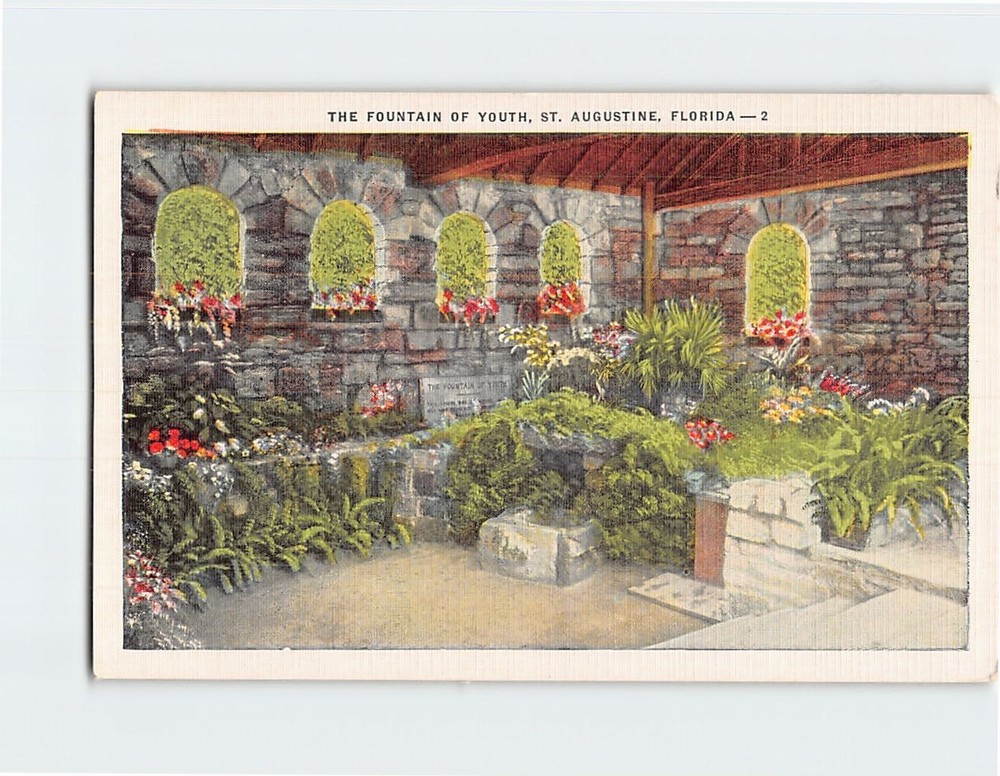 Postcard The Fountain of Youth St. Augustine Florida USA