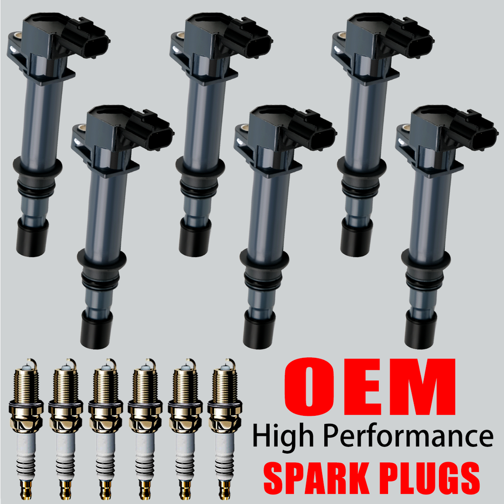6X OEM Ignition Coil & Iridium Spark Plugs for Dodge Jeep Mitsubishi 3.7L UF270