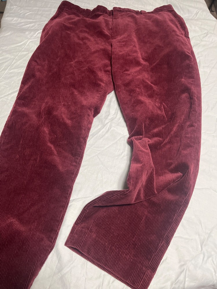 Brooks Brothers mens burgundy corduroy pants size 38x30