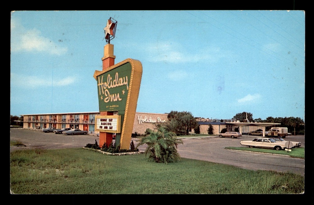 Holiday Inn Venice Florida Lodging Old Cars Motel Hotel Posted Postcard