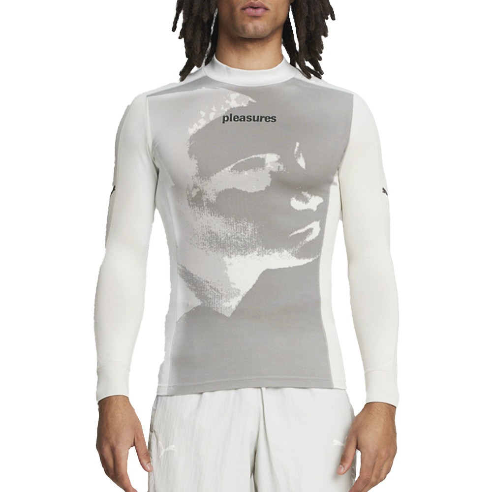 Puma Pleasures X Base Layer Long Sleeve Crew Neck Shirt Mens Size L Casual Top  