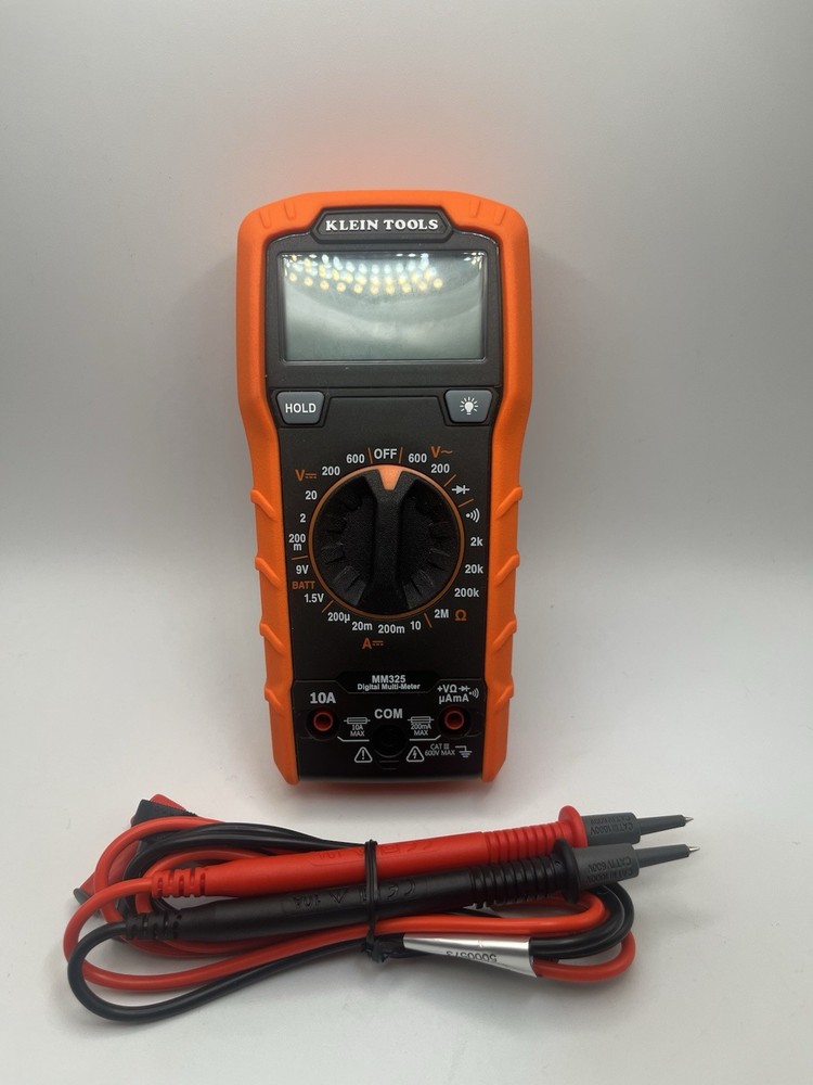 Klęin Tools MM325 Digital Multimeter 600V AC/DC Manual Range Tester Volt