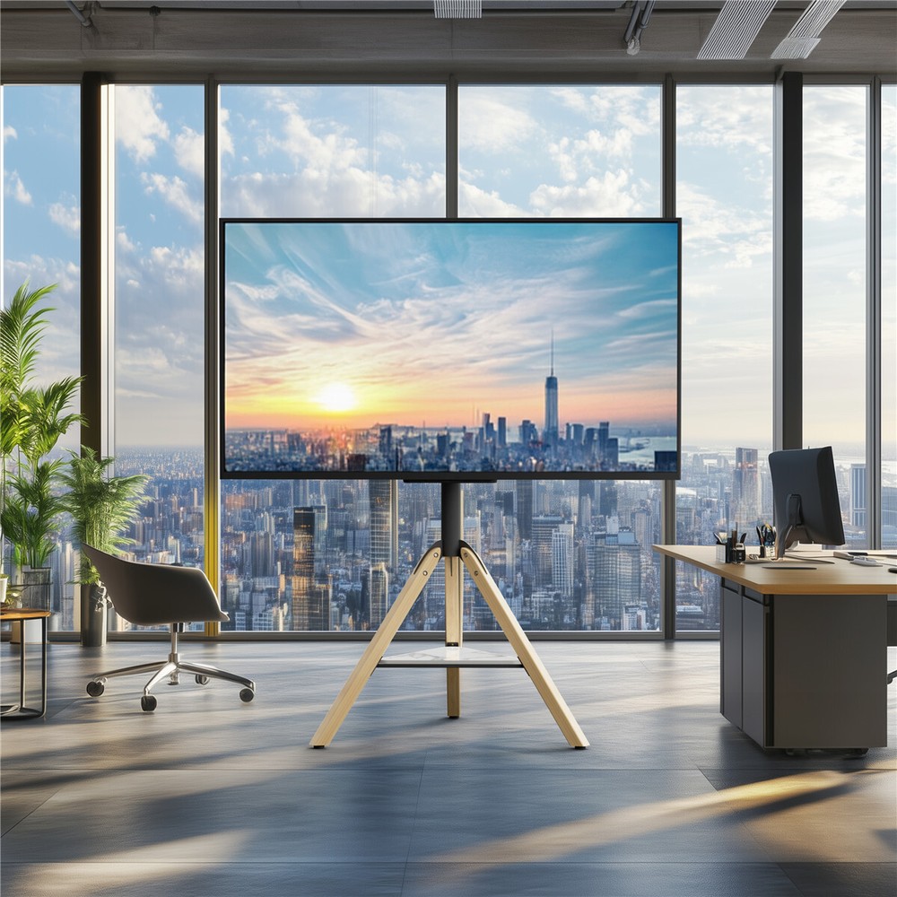 Corner TV Stand for 37-75 Inch LED LCD Screens Tripod TV Stand Height Adjustable