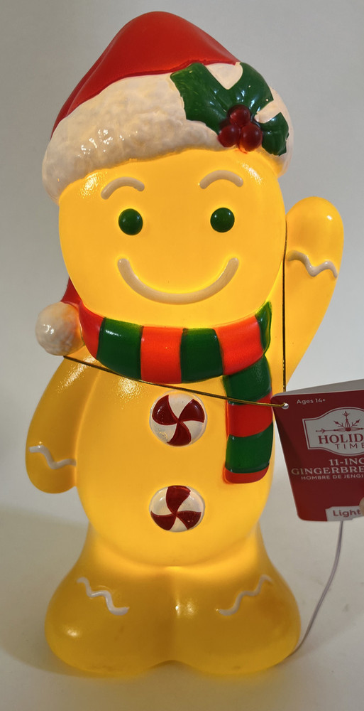 Holiday Time Gingerbread Man Christmas Blow Mold 11