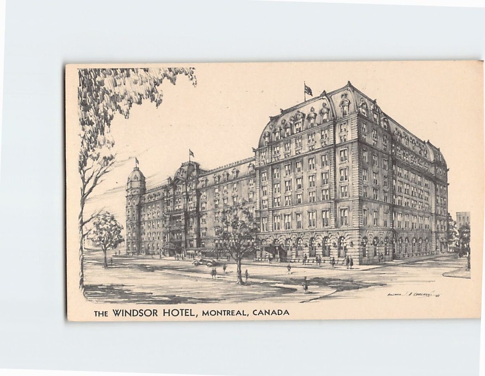 Postcard The Windsor Hotel Montreal Canada