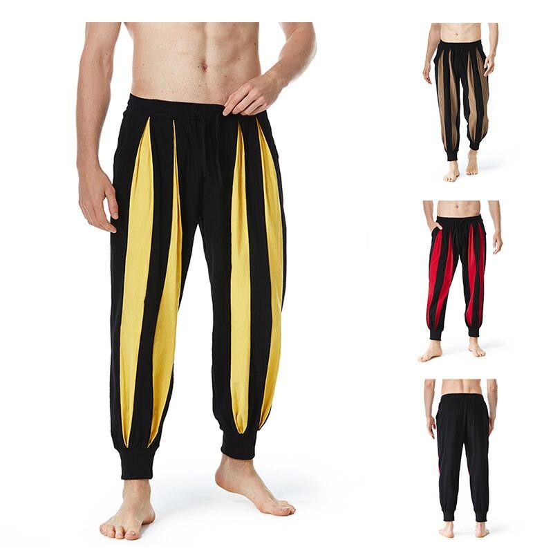 Mens cotton Linen Pants Running Sweatpants Casual pants Hip Hop Trousers