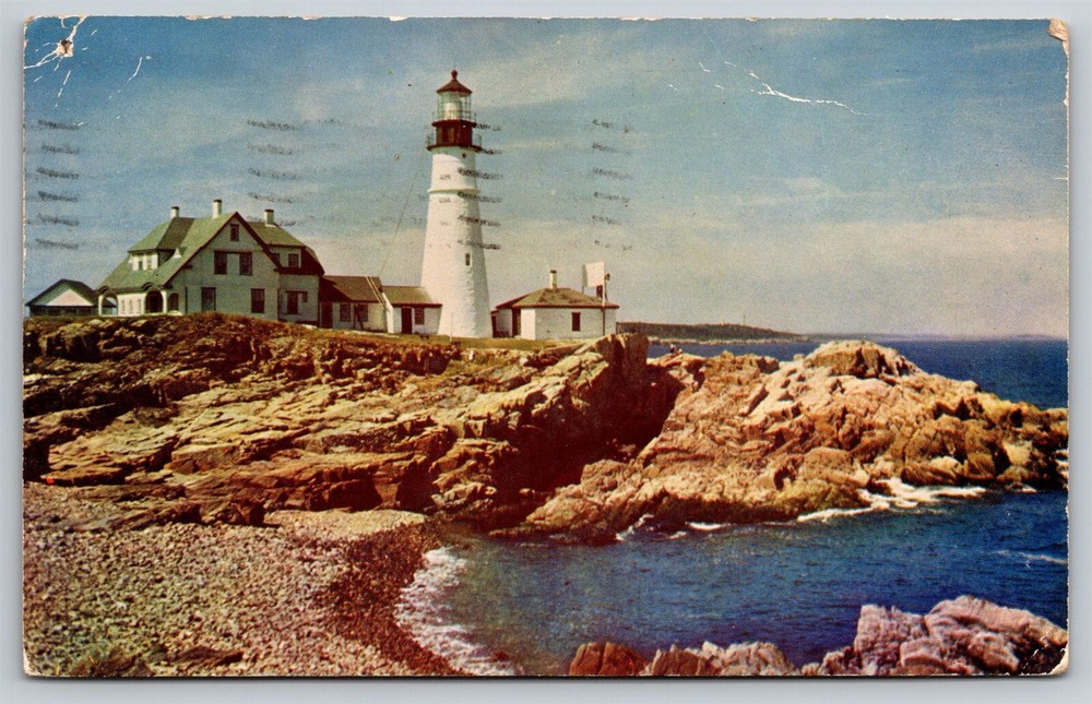 Maine Portland Lighthouse Casco Bay Postcard, C5