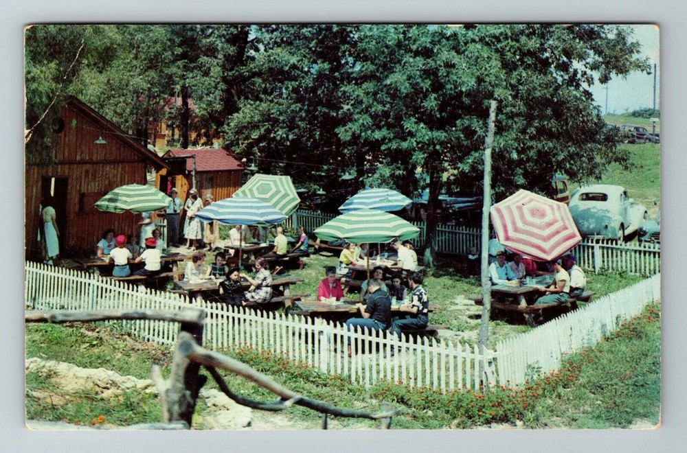Angola IN-Indiana, Buck Lake Ranch, Outside Dining, Vintage Postcard