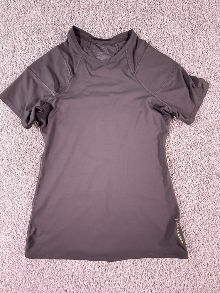 Tommie Copper Women's Pro-Grade Short Sleeve Shoulder Support Shirt Slate Gray L