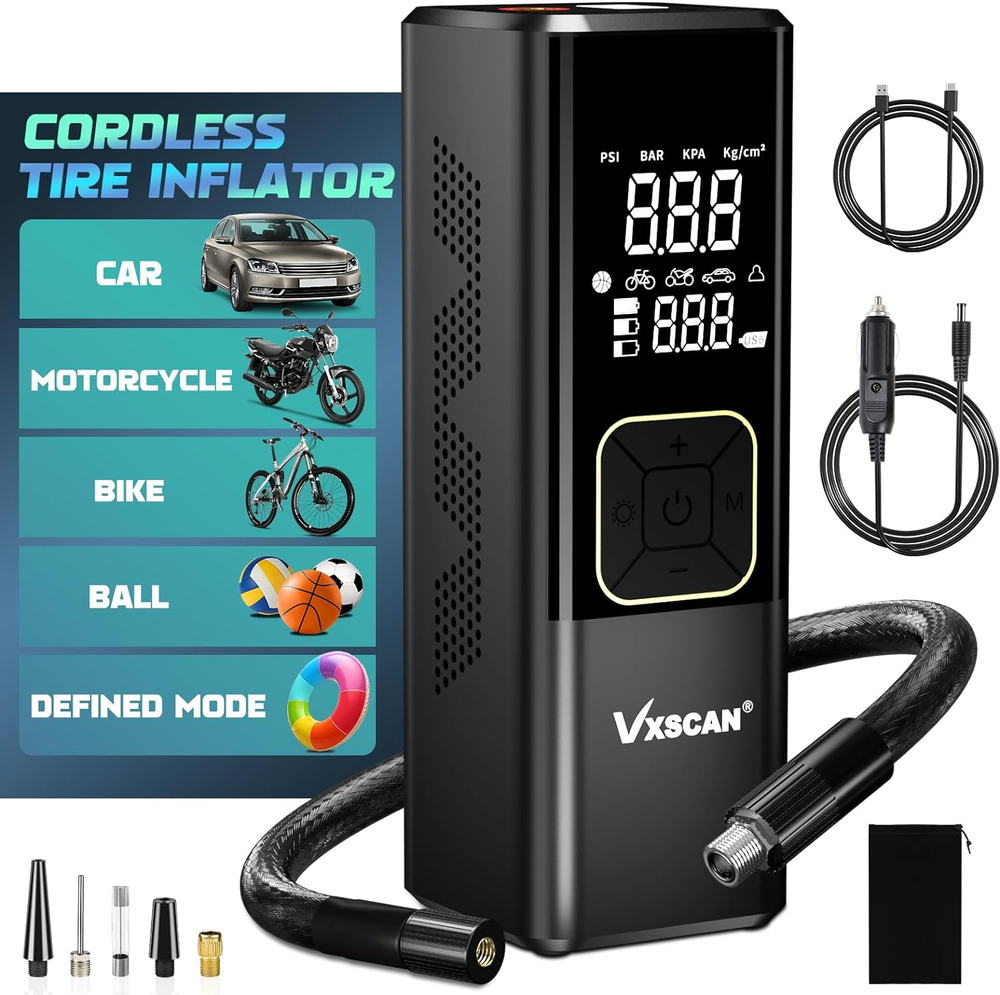Accurate 150 PSI Air Compressor Tire Inflator Fits Car Moto Bike Tires Air Pump-image