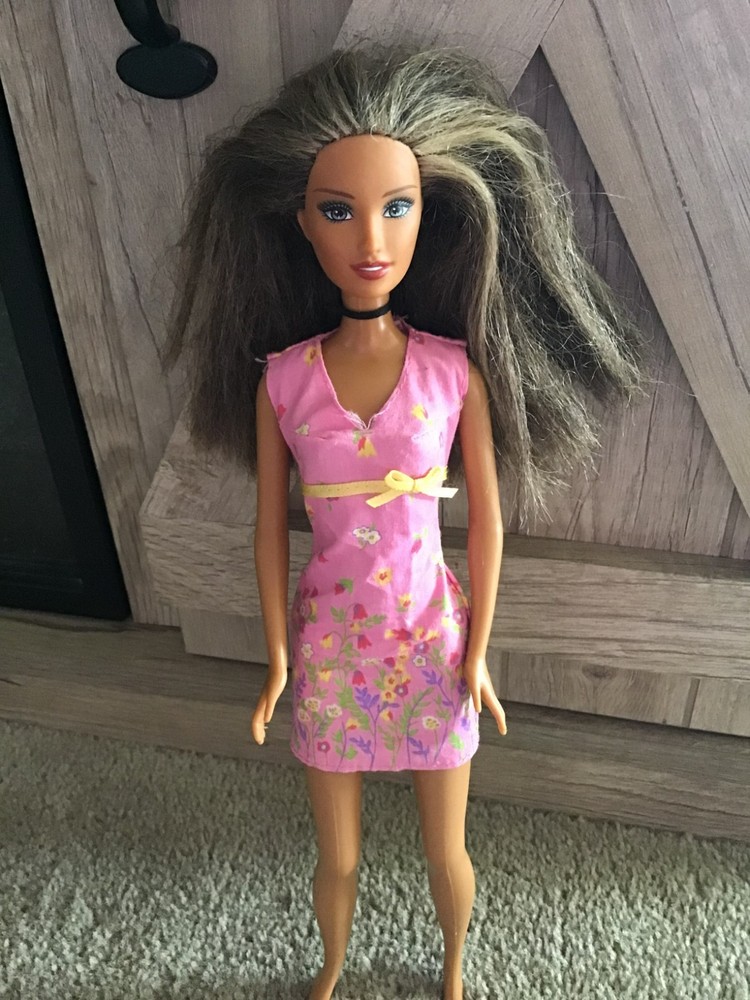 1999 Mattel Pretty Flowers Barbie #24652 Barbie Doll Dress Only Pink Color Flora