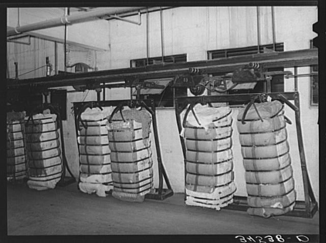 Houston Texas 1939 Cotton Compress Conveyor Bales Industrial Interior