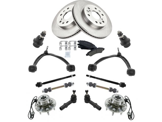 Front Brake Pad and Rotor Wheel Hub Control Arm Kit fits Suburban 1500 88QVKM