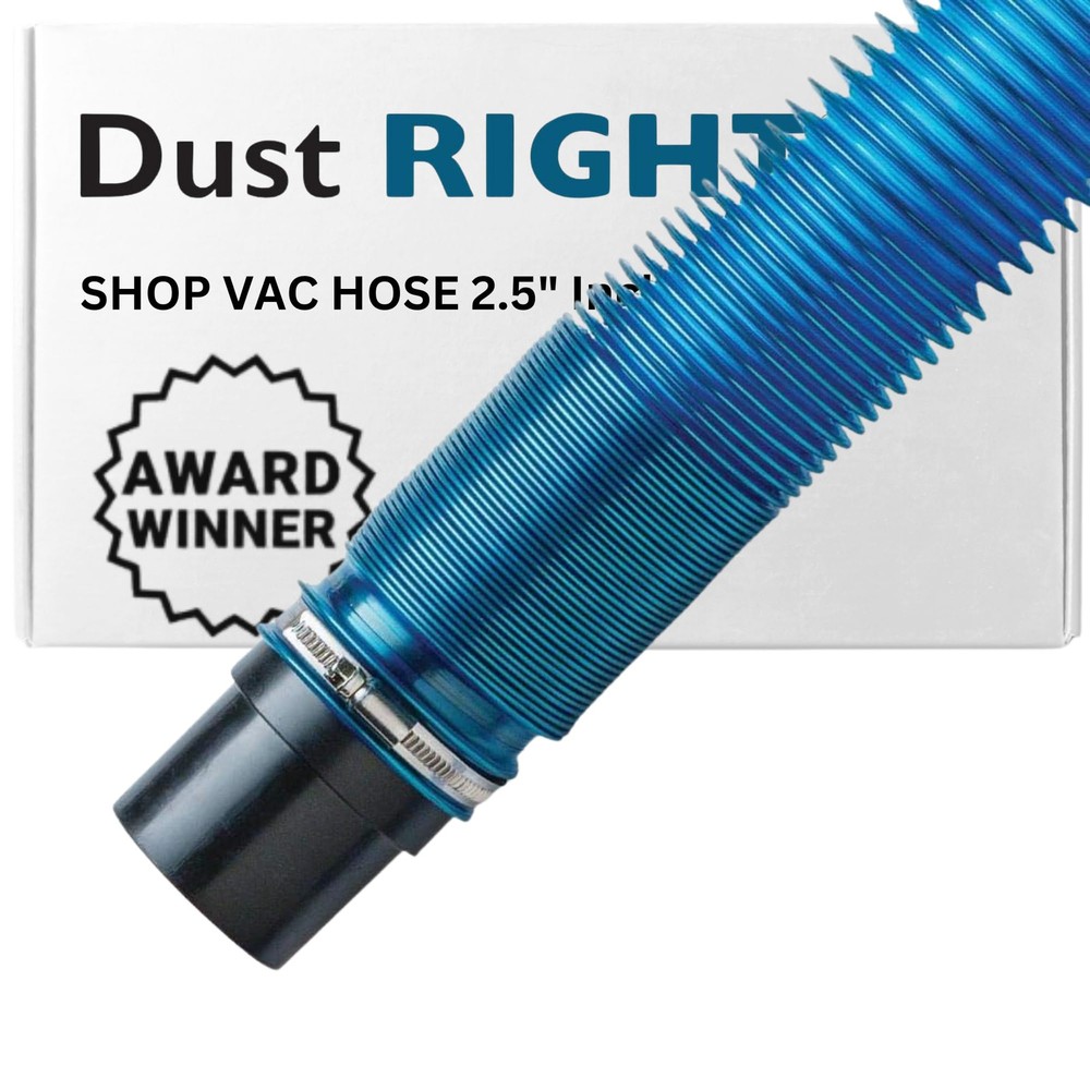2.5'' Shop Vac Hose Kit – Expandable Blue Shop Vac – 2-1/2” Elastic, Flexible...