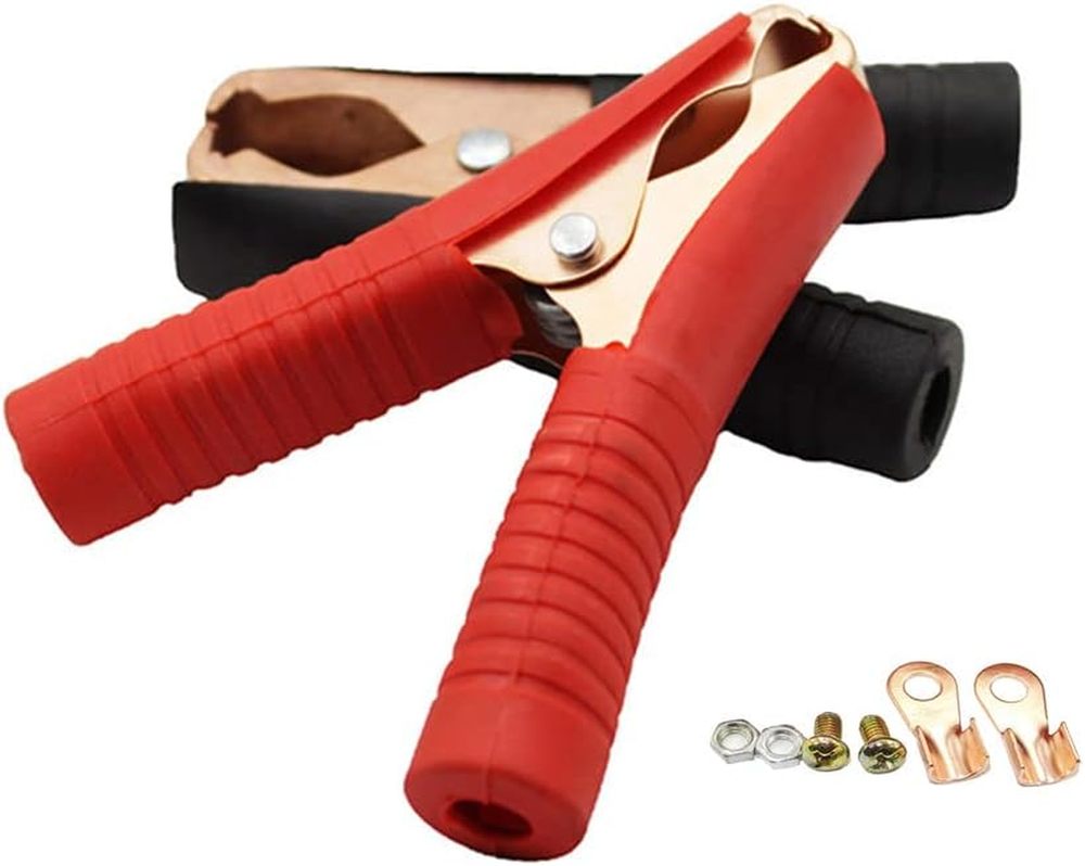 Heavy-Duty 50-100A Jumper Cable Clamps for Battery Charging and Testing