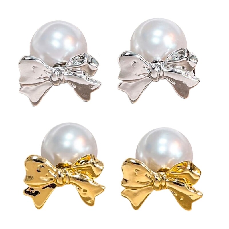 Sweet Bowknot Earrings Elegant Ear Studs Stylish Ear Accessory Beautiful Ear Pin