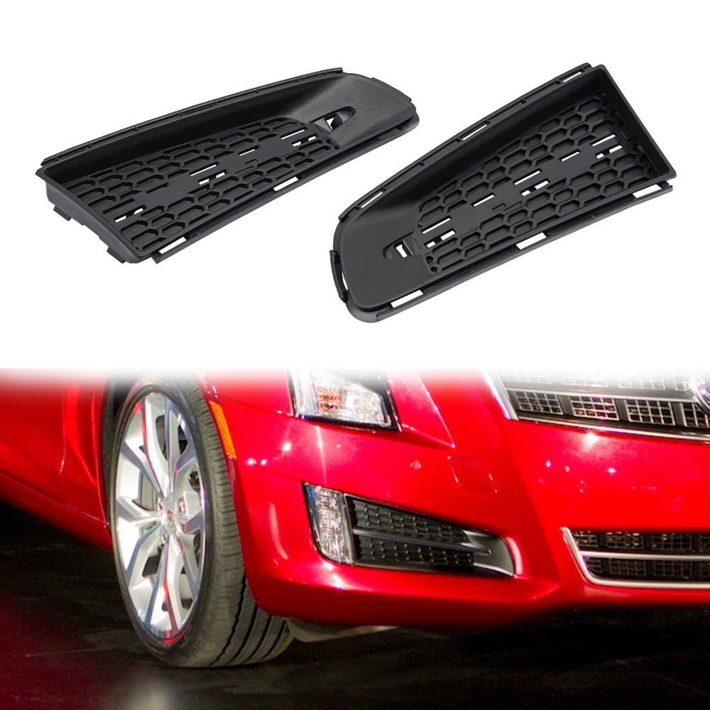 2013-2014 Cadillac ATS Fog Light Trim Set - LH RH Outer Cover Grille Pair
