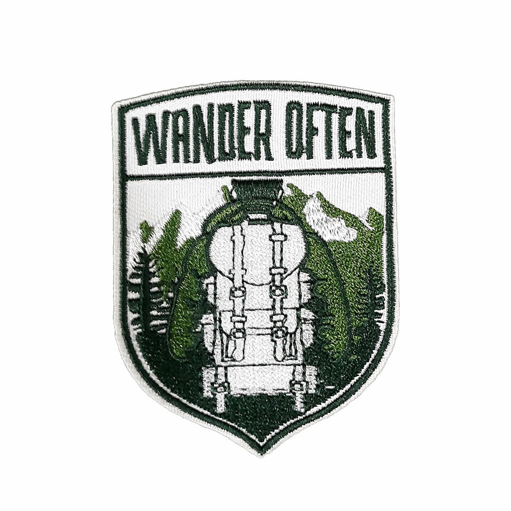 Wander Often Backpack Patch Embroidered Iron-on Applique Travel Souvenir Badge