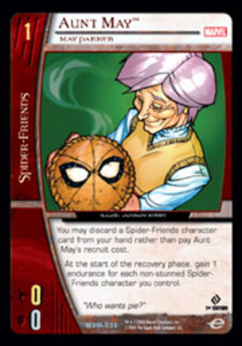 VS System: Aunt May, May Parker - Foil [Played] Marvel Web of Spider-man TCG CCG
