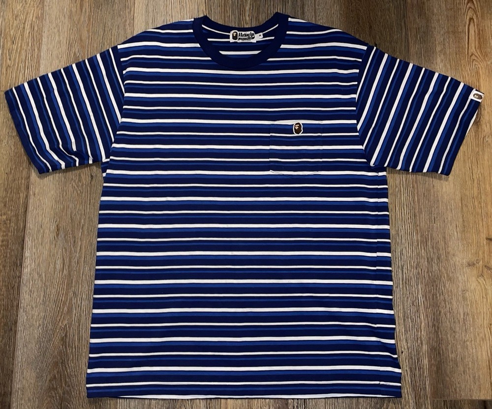 A Bathing Ape BAPE One Point Hoop Relaxed Fit Mens M Shirt Designer Fashion