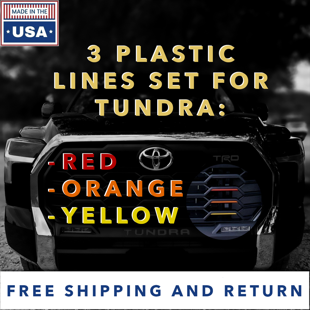 2022-2025 Tundra Tricolor Heritage Front Emblem Grill Bumper Set