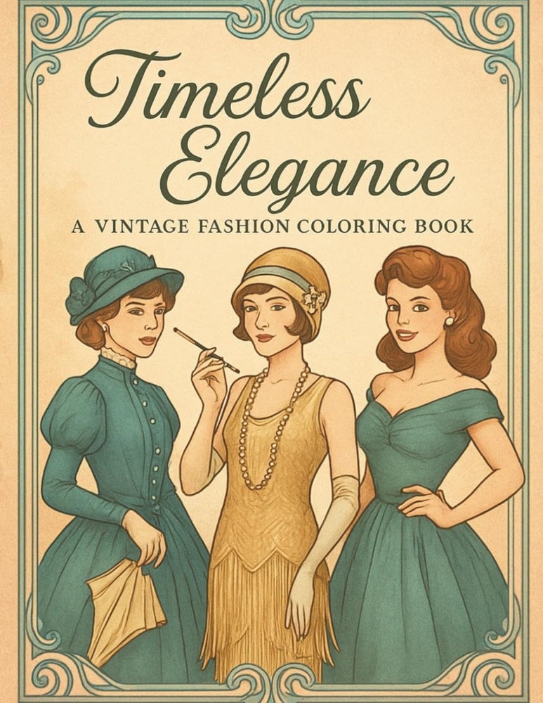 Timeless Elegance: A Vintage Fashion Coloring Book for Adults: A graceful journe