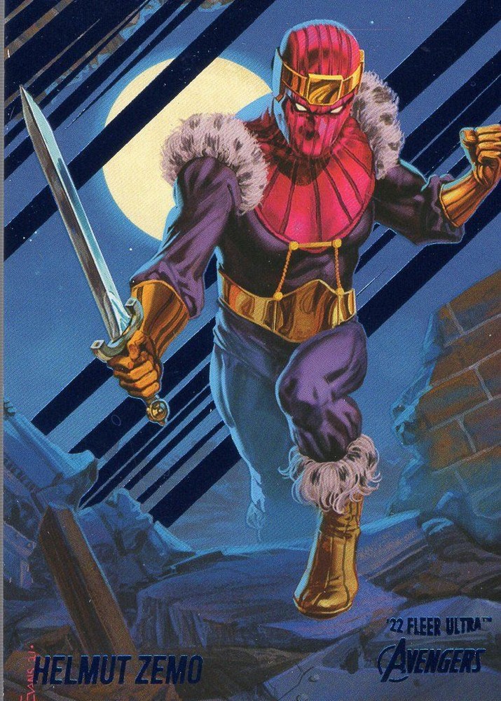 Marvel Fleer Ultra Avengers 2022 Blue [360] Base Card #27 Helmut Zemo