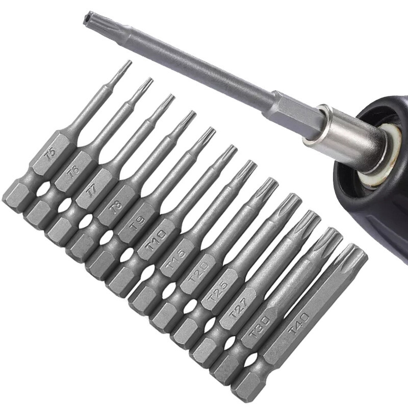 Impact Driver Security Torx Bit Set 12pc Tamper Proof Quick Change