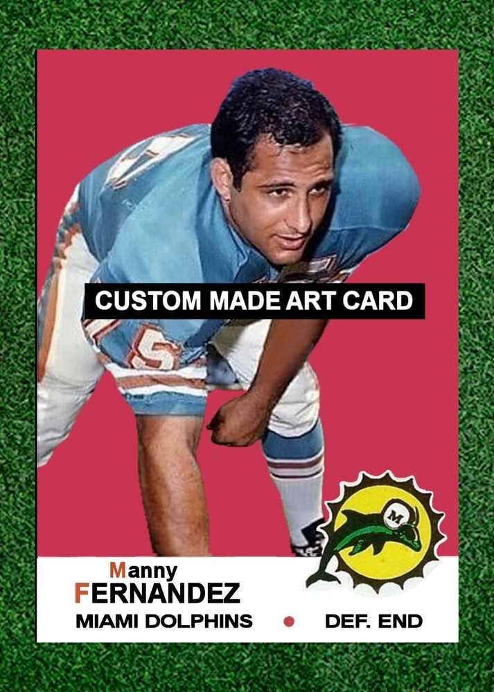 Manny Fernandez Miami Dolphins Football Art Card